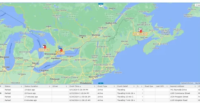 Routes and trip history in your dashboard